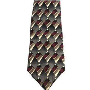 Jerry J Garcia Abstract Clockworks Geometric Silk Tie by Stonehenge 3.75”